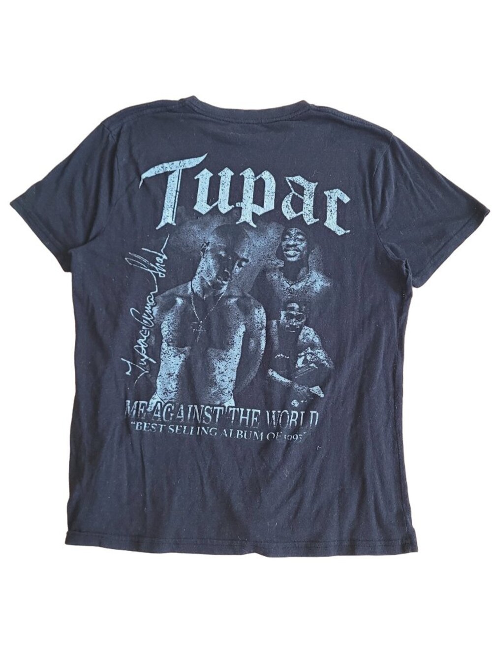 Vintage 90s Tupac Shakur T Shirt 2 Pac Me Against The World Rap Tee (L)